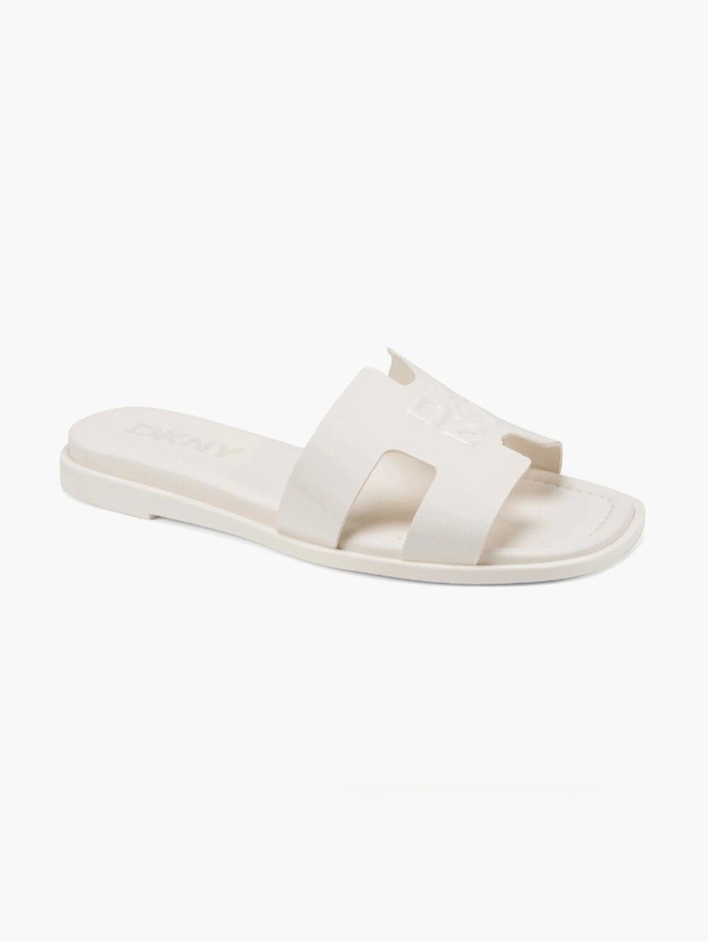 DKNY FIRE! NWOB! The Columba Flat Slide Sandals in Coconut. Sz 8.5 R2S!